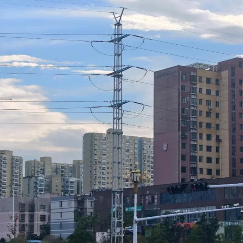 Torre de acero en ángulo de línea de transmisión de 110 kV