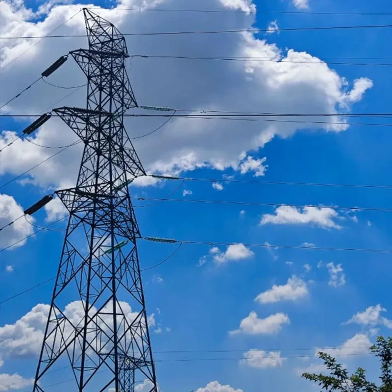 Torre de acero en ángulo de línea de transmisión de 330 kV