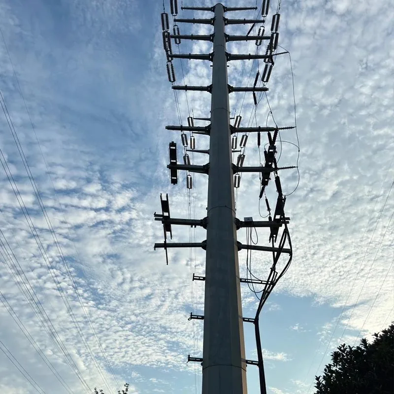 Torre de transmisión de tubos de acero galvanizado