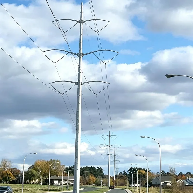 Torre de tubería de acero galvanizado de alto voltaje