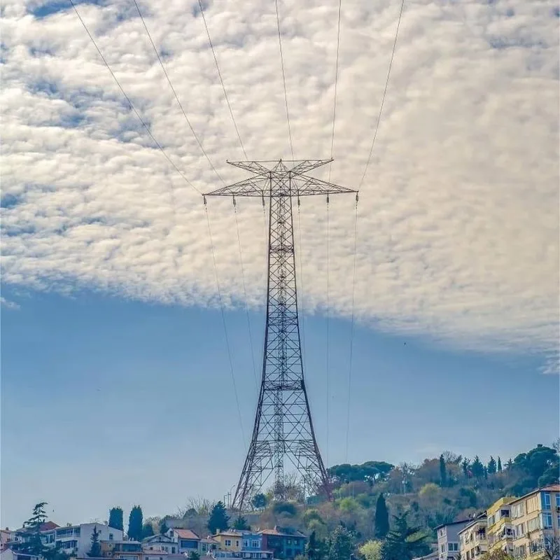 Torre de tubería de acero de alto voltaje