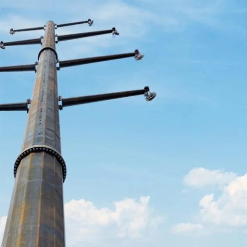 Poste de transmisión de acero tubular